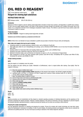 OIL RED O REAGENT IVD in Vitro Diagnostic Medical Device