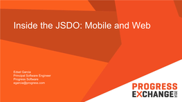 Inside the JSDO: Mobile and Web