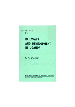 Railways and Development in Uganda