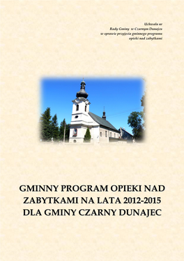 Gminny Program Opieki Nad Zabytkami Na Lata 2012-2015 Dla Gminy