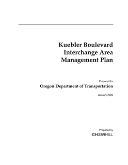 Kuebler Boulevard Interchange Area Management Plan