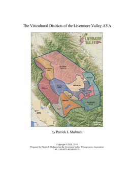 The Viticultural Districts of the Livermore Valley AVA