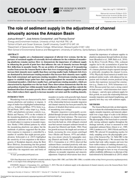 The Role of Sediment Supply in the Adjustment of Channel Sinuosity