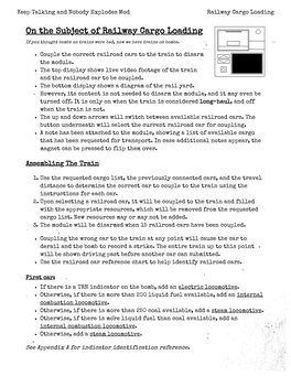 On the Subject of Railway Cargo Loading