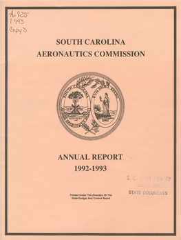 South Carolina Aeronautics Commission Annual Report