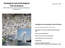 Geological and Archeological Visit of Geneva