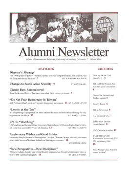 Alumni Newsletter School of International Relations, University of Southern California * Winter 1998