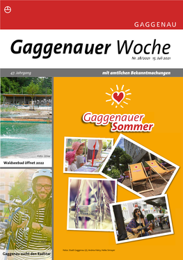 Gaggenauer Woche Nr. 28 Vom 15. Juli 2021 (Pdf/2.6
