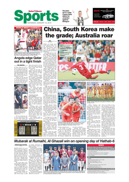 China, South Korea Make the Grade; Australia Roar