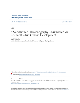 A Standardized Ultrasonography Classification for Channel Catfish Ovarian Development Noel D