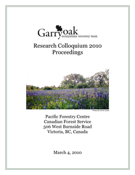 Research Colloquium 2010 Proceedings