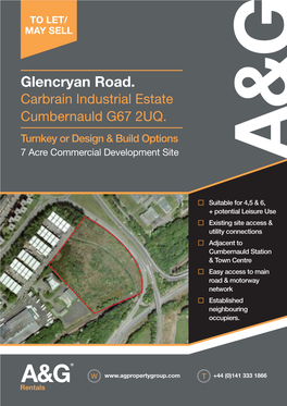 Glencryan Road. Carbrain Industrial Estate Cumbernauld G67 2UQ