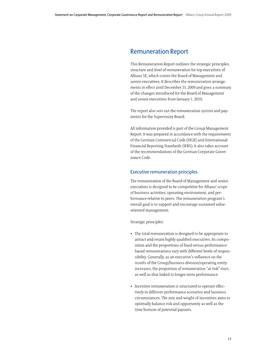 Remuneration Report 2009 of Allianz SE