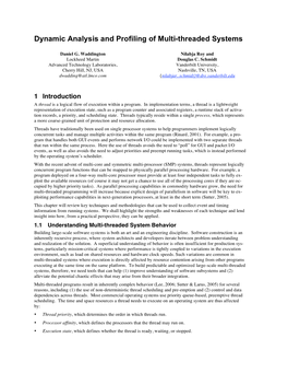 Dynamic Analysis and Profiling of Multi-Threaded Systems