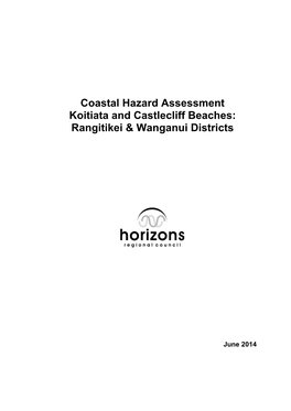 Coastal Hazard Assessment Koitiata and Castlecliff Beaches: Rangitikei & Wanganui Districts