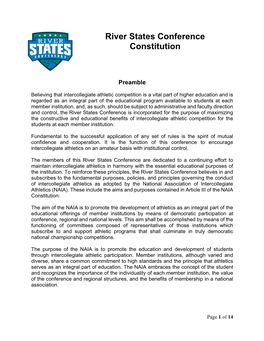 River States Conference Constitution