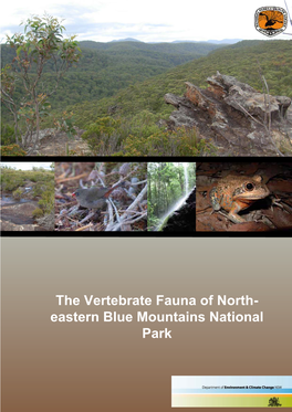The Vertebrate Fauna of Northeastern Blue Mountains