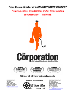 A Provocative, Entertaining, and at Times Chilling Documentary.” – Indiwire