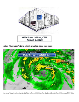 Isaias: “Racetrack” Storm Wields a Wallop Along East Coast With