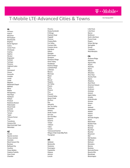 T-Mobile LTE-Advanced Cities & Towns