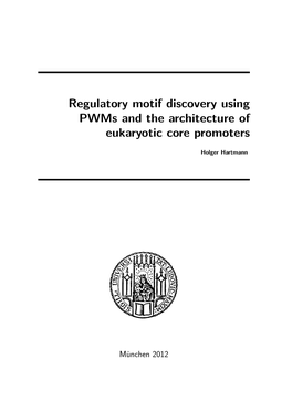 Regulatory Motif Discovery Using Pwms and the Architecture of Eukaryotic Core Promoters