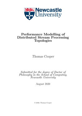 Performance Modelling of Distributed Stream Processing Topologies