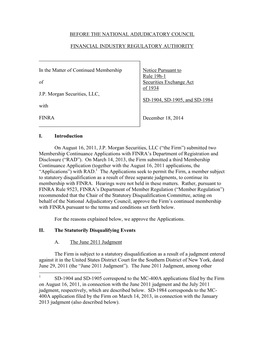 NAC Statutory Disqualification Decision SD-1904