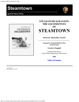 Steamtown NHS: Special History Study