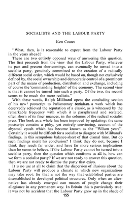 What, Then, Is It Reasonable to Expect from the Labour Party in the Years Ahead? There Are Two Qntirely Opposed Ways of Answering This Question