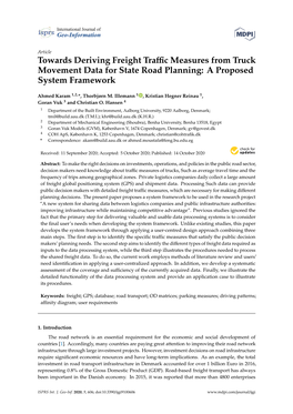 Towards Deriving Freight Traffic Measures from Truck