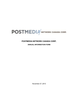 Postmedia Network Canada Corp