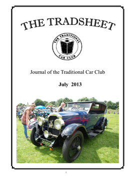 Journal of the Traditional Car Club July 2013