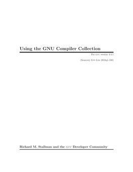 Using the GNU Compiler Collection