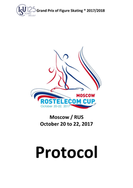 Moscow / RUS October 20 to 22, 2017