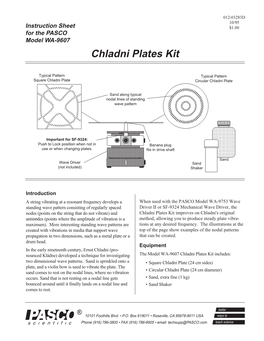 Chladni Plates Kit