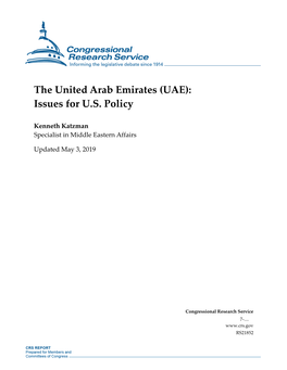 UAE): Issues for U.S