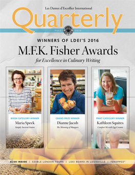 M.F.K. Fisher Awards for Excellence in Culinary Writing