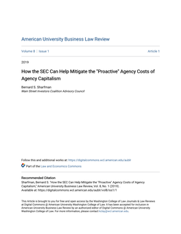 How the SEC Can Help Mitigate the 