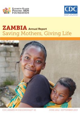 ZAMBIA Annual Report Saving Mothers, Giving Life
