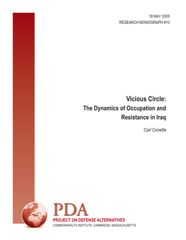 Vicious Circle: the Dynamics of Occupation and Resistance in Iraq