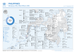 PHILIPPINES Mindanao Who What Where (3W) As of 13 September 2019