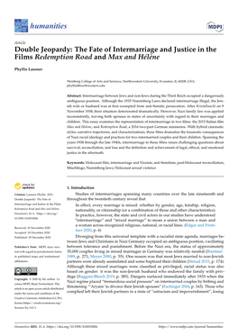 The Fate of Intermarriage and Justice in the Films Redemption Road and Max and Hélène