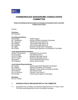 Farnborough Aerodrome Consultative Committee