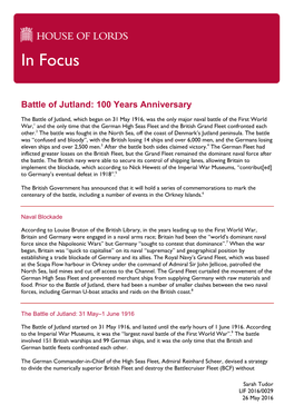 Battle of Jutland: 100 Years Anniversary