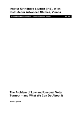 The Problem of Low and Unequal Voter Turnout – and What We Can Do About It