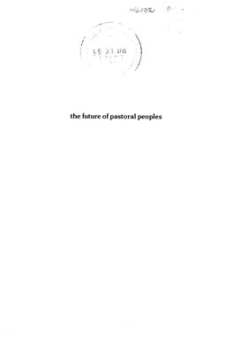 The Future of Pastoral Peoples