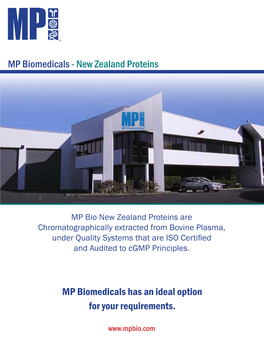 MP Biomedicals- New Zealand Proteins