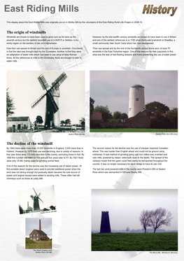 The Decline of the Windmill the Origin of Windmills