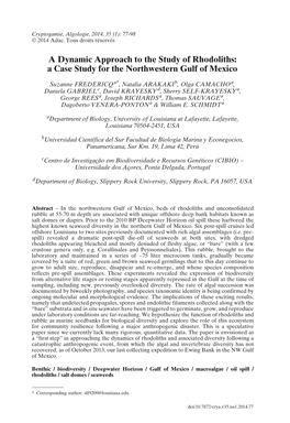 A Dynamic Approach to the Study of Rhodoliths: a Case Study for the Northwestern Gulf of Mexico