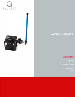 Quanser Rotary Pendulum Workbook